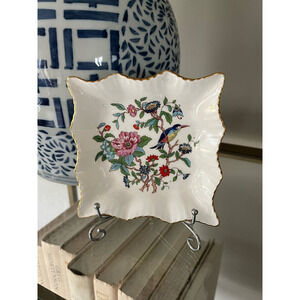 Vintage English Aynsley 1960's Square Pembroke Trinket Dish
